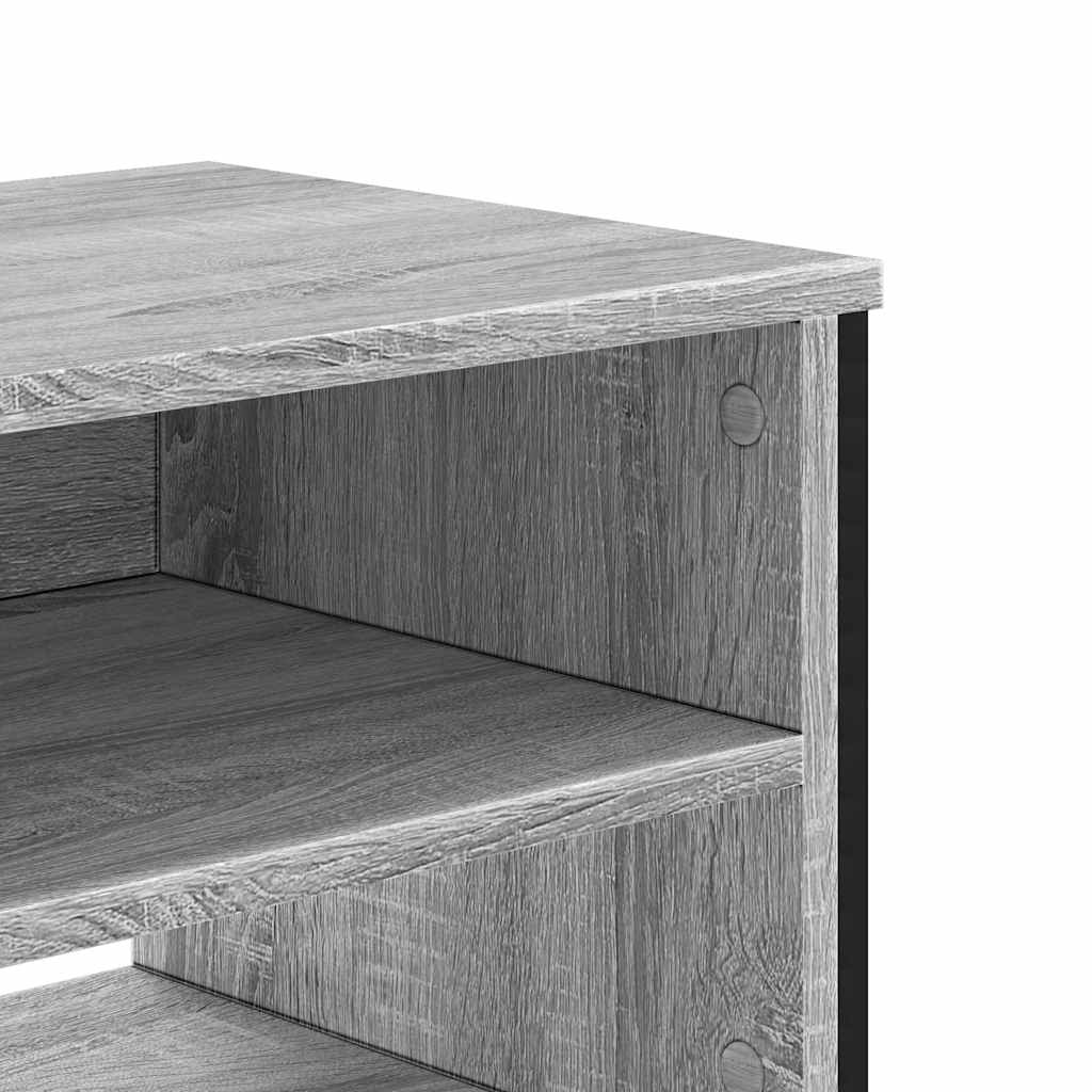 Tv-Meubel 122X34X41 Cm Bewerkt Hout Eikenkleurig