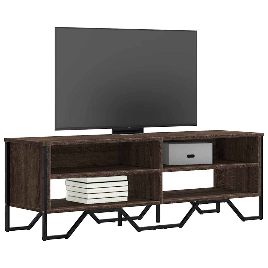 Tv-Meubel 122X34X41 Cm Bewerkt Hout Eikenkleurig