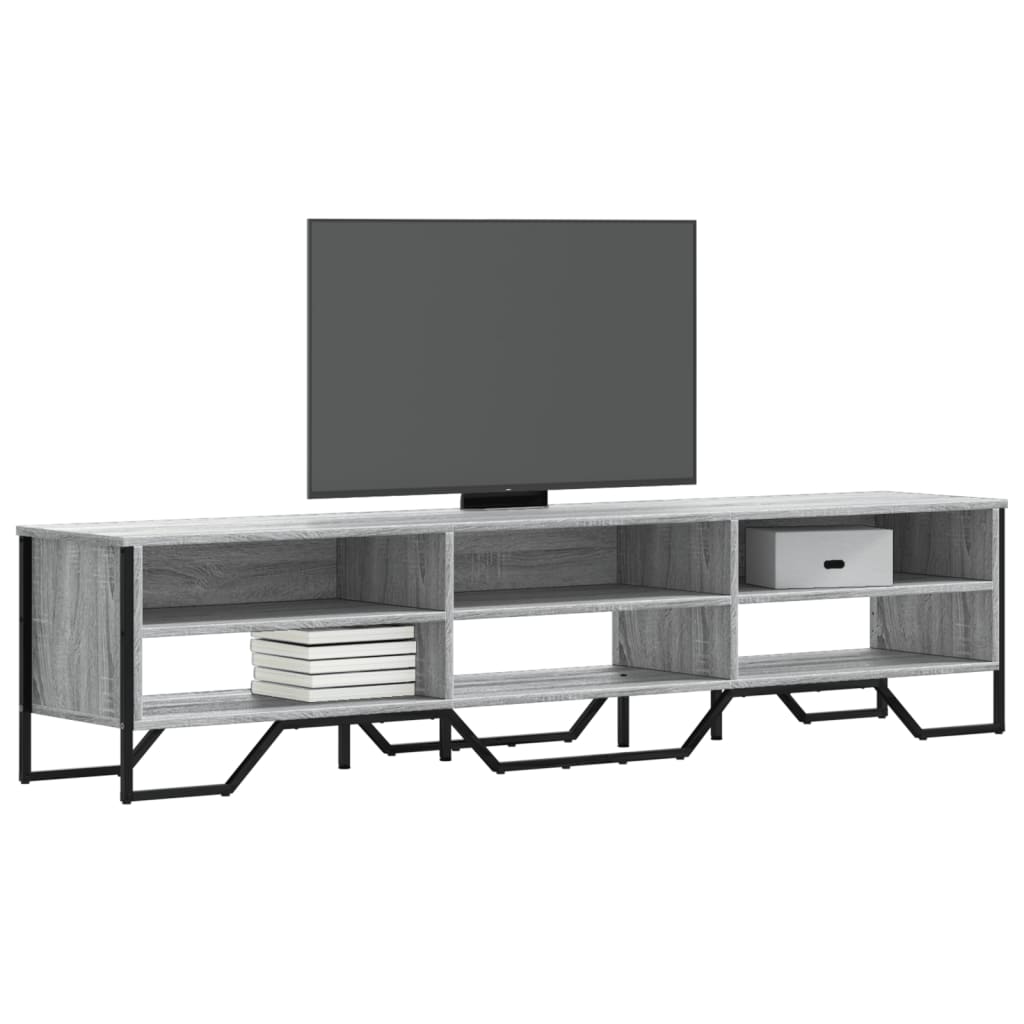 Tv-Meubel 122X34X41 Cm Bewerkt Hout Eikenkleurig