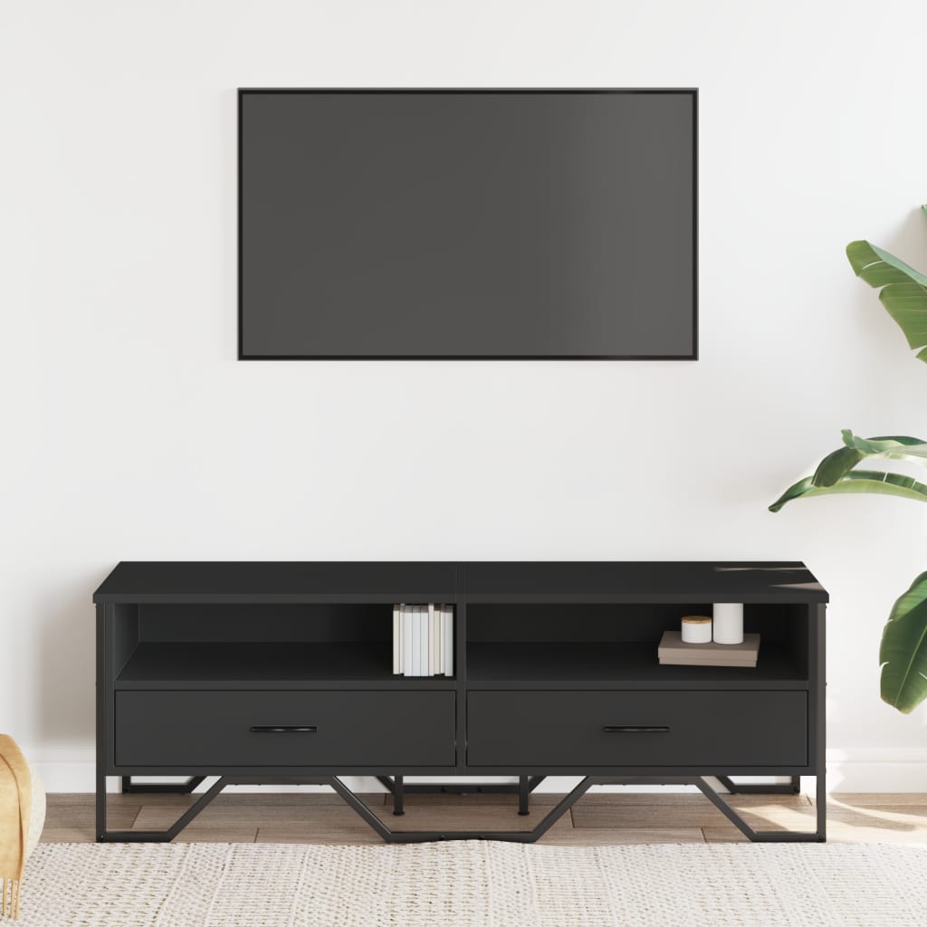 Tv-Meubel 122X34X41 Cm Bewerkt Hout