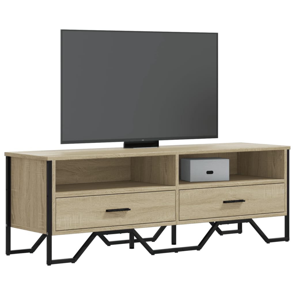 Tv-Meubel 122X34X41 Cm Bewerkt Hout