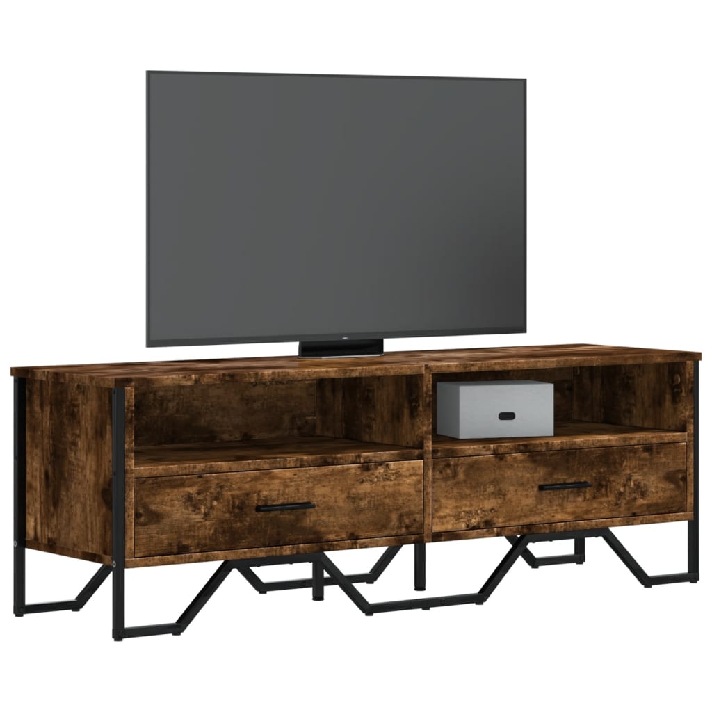 Tv-Meubel 122X34X41 Cm Bewerkt Hout