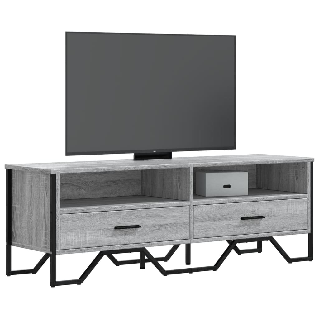 Tv-Meubel 122X34X41 Cm Bewerkt Hout