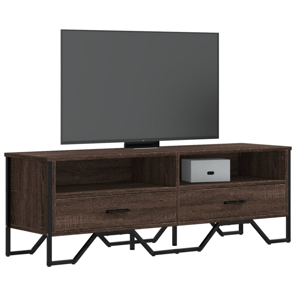 Tv-Meubel 122X34X41 Cm Bewerkt Hout