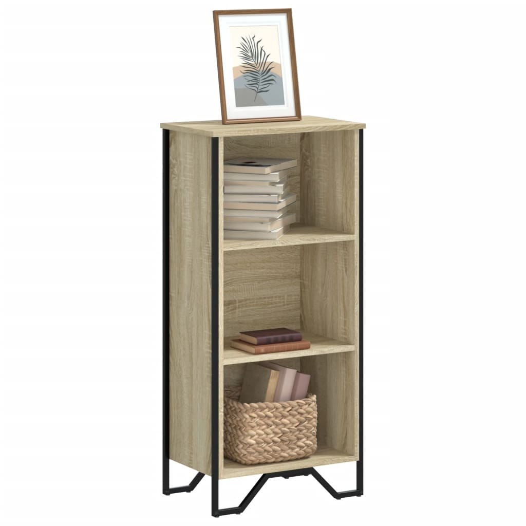 Boekenkast 50X31X74,5 Cm Bewerkt Hout Kleurig Sonoma Eiken