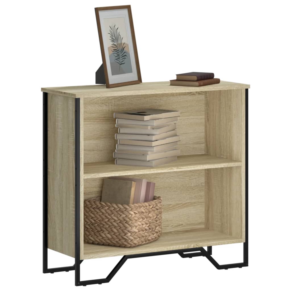 Boekenkast 50X31X74,5 Cm Bewerkt Hout Kleurig Sonoma Eiken