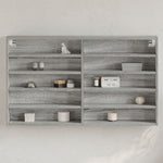 Vitrinekast 100X8,5X50 Cm Bewerkt Hout Kleurig