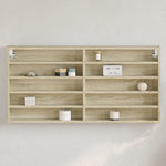 Vitrinekast 100X8,5X50 Cm Bewerkt Hout Kleurig