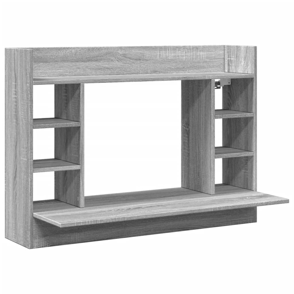 Wandbureau 105X48X75 Cm Bewerkt Hout Eikenkleurig