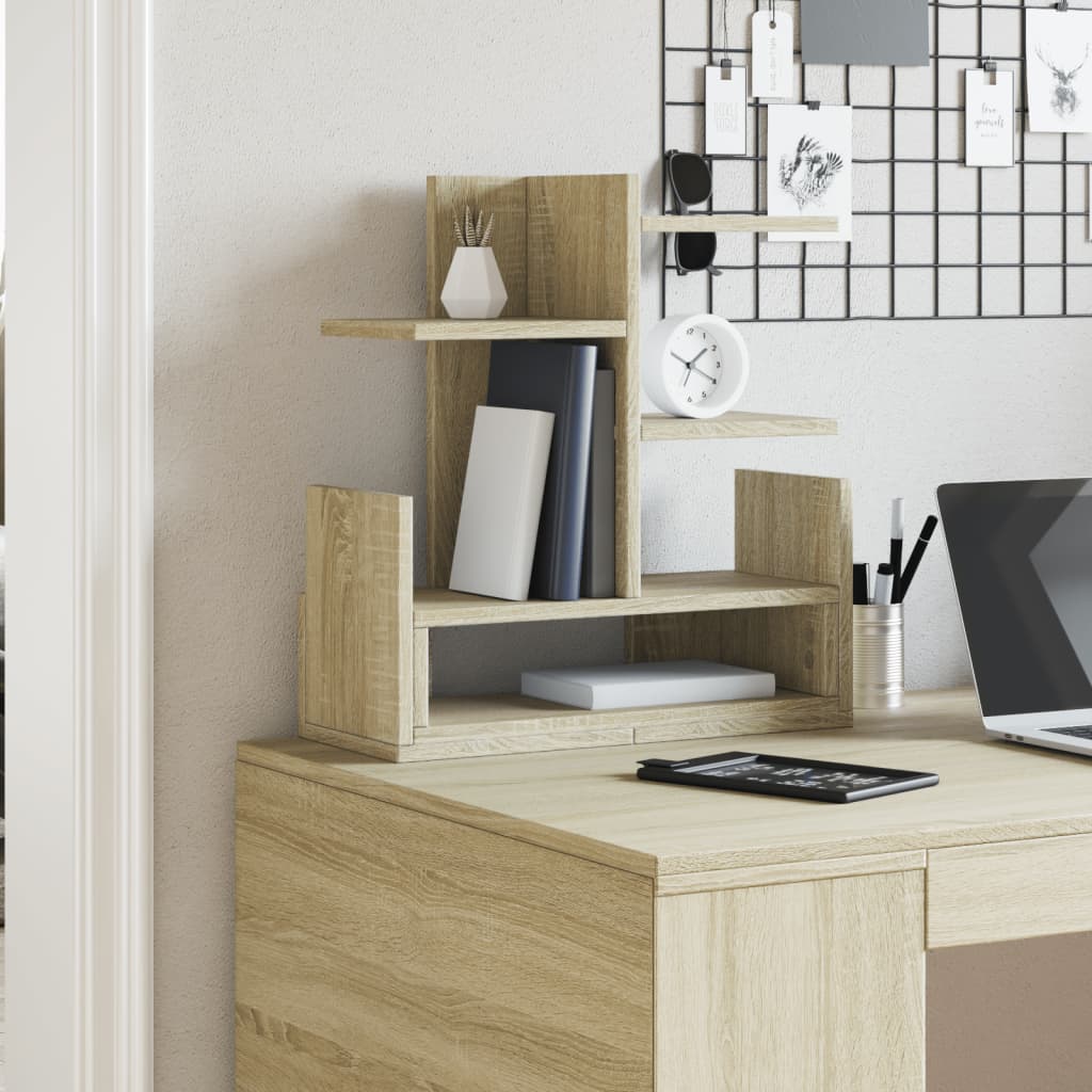Bureau Organiser 49X20X52,5 Cm Bewerkt Hout Kleurig