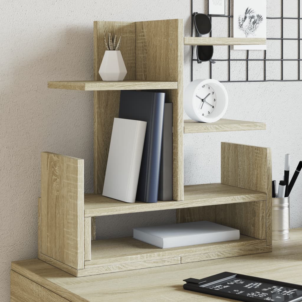 Bureau Organiser 49X20X52,5 Cm Bewerkt Hout Kleurig