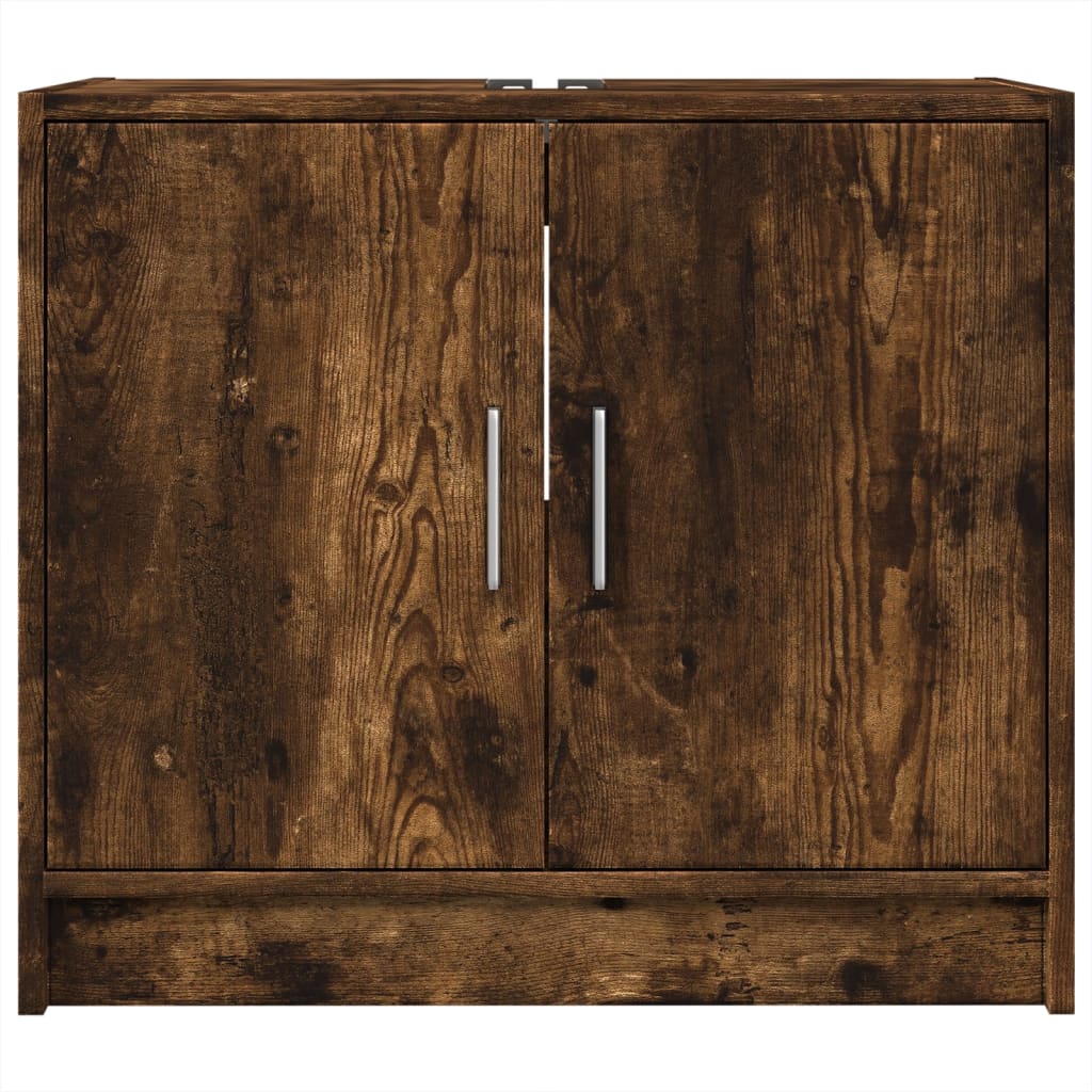 Wastafelkast 63X29X55 Cm Bewerkt Hout Kleurig