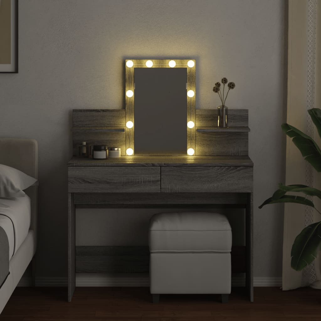 Kaptafel Met Led-Verlichting 100X40X130 Cm