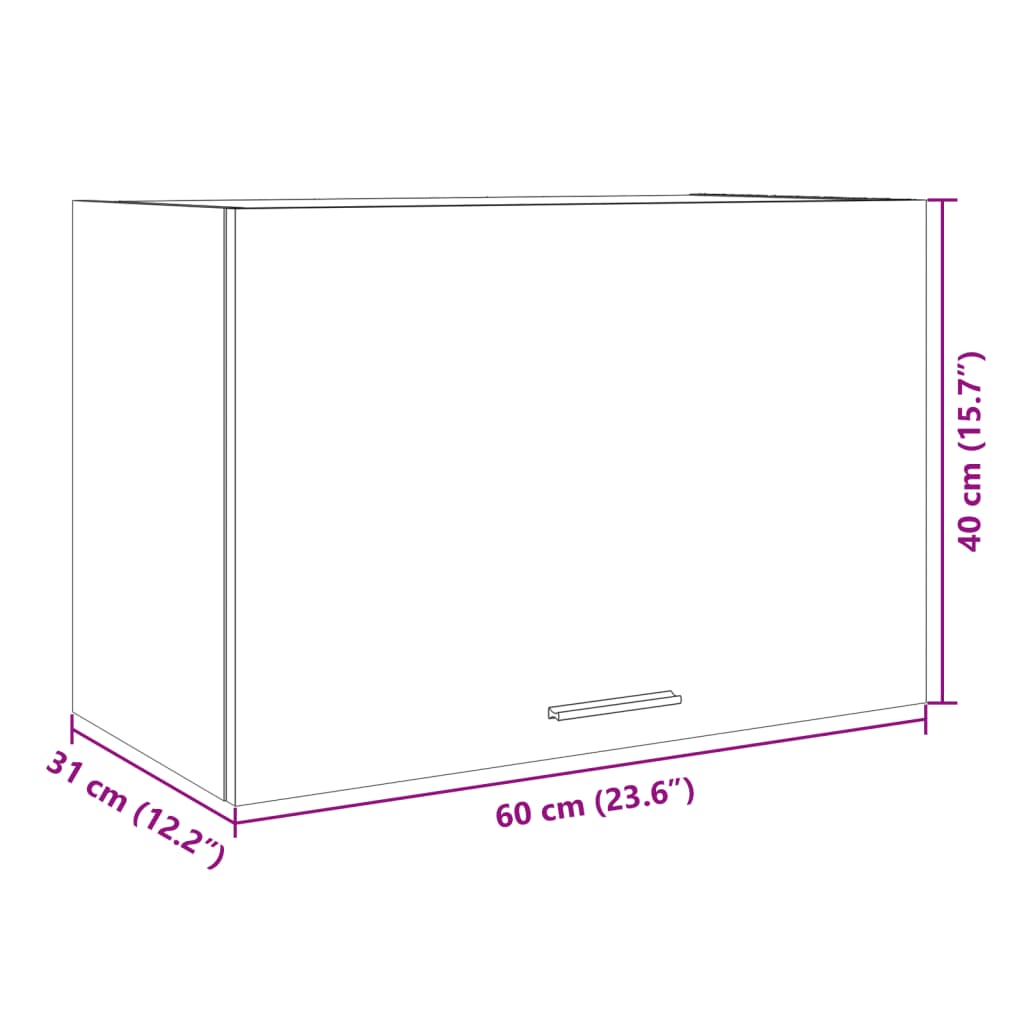 Hangkast 60X31X40 Cm Spaanplaat Kleurig