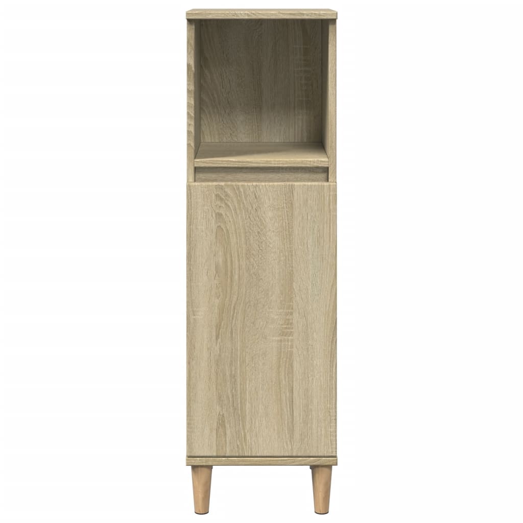 Badkamerkast 30X30X100 Cm Bewerkt Hout Kleurig
