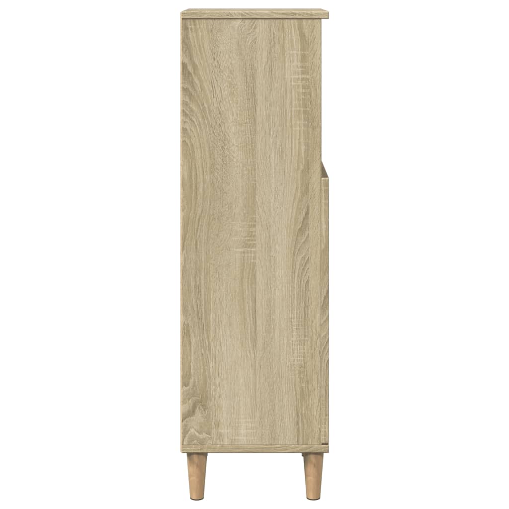 Badkamerkast 30X30X100 Cm Bewerkt Hout Kleurig