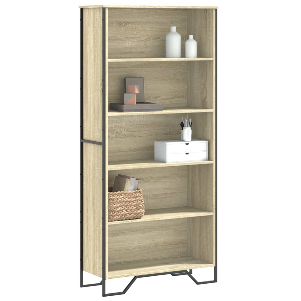 Boekenkast 50X31X74,5 Cm Bewerkt Hout Kleurig Sonoma Eiken