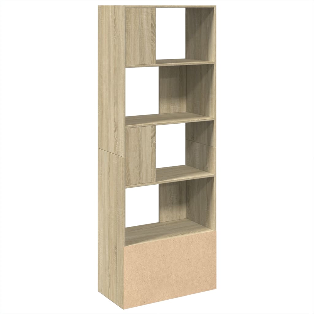 Boekenkast 70X36X189 Cm Bewerkt Hout Kleurig