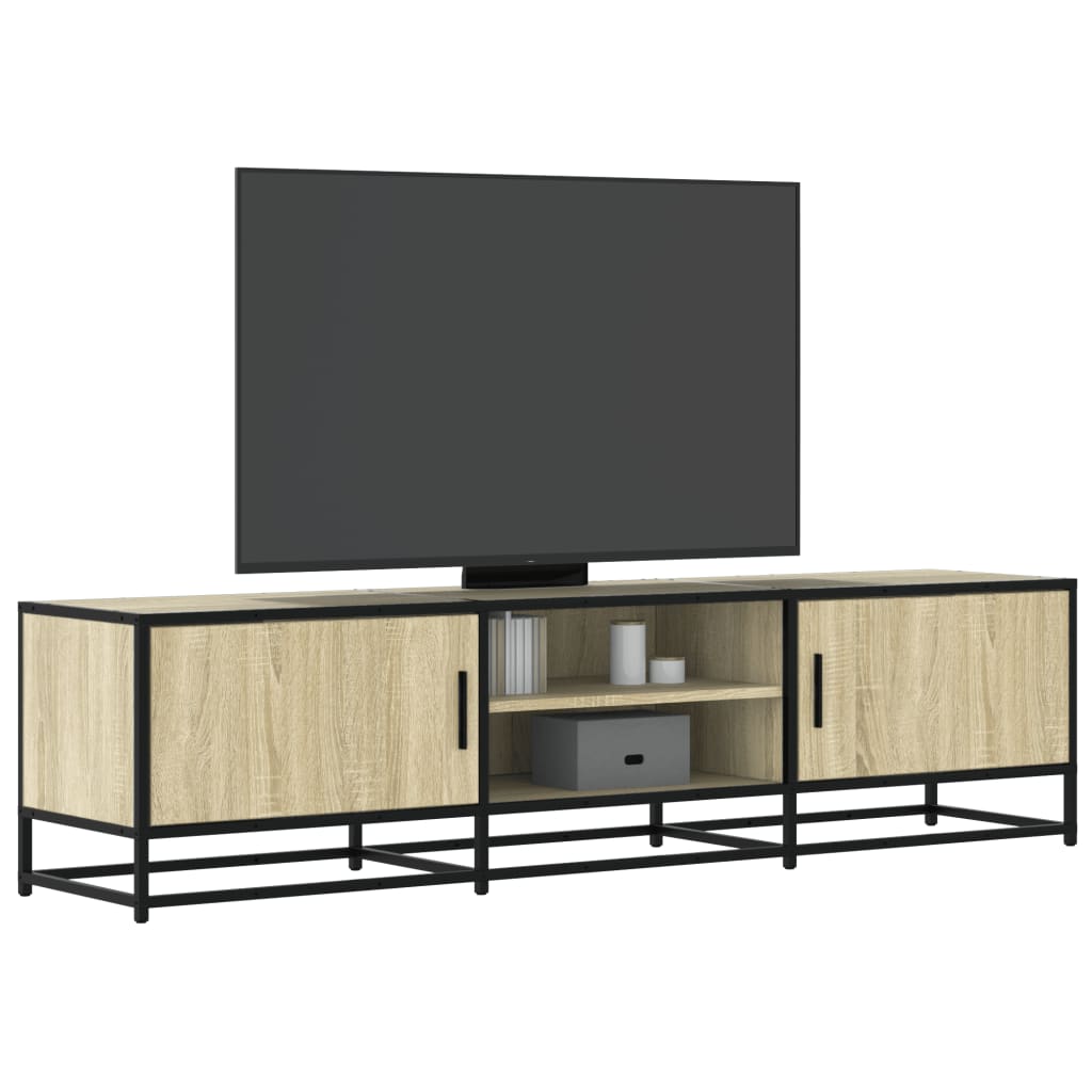 Tv-Meubel 100X35X41 Cm Bewerkt Hout Metaal Kleurig