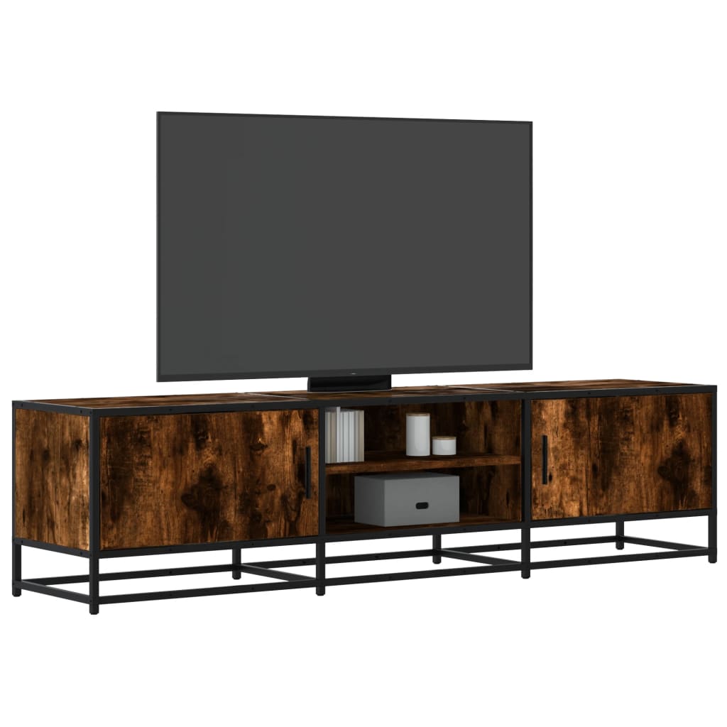 Tv-Meubel 100X35X41 Cm Bewerkt Hout Metaal Kleurig