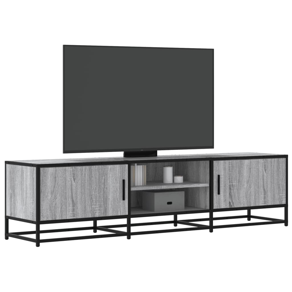 Tv-Meubel 100X35X41 Cm Bewerkt Hout Metaal Kleurig