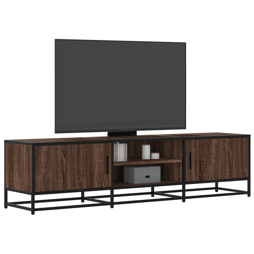 Tv-Meubel 100X35X41 Cm Bewerkt Hout Metaal Kleurig