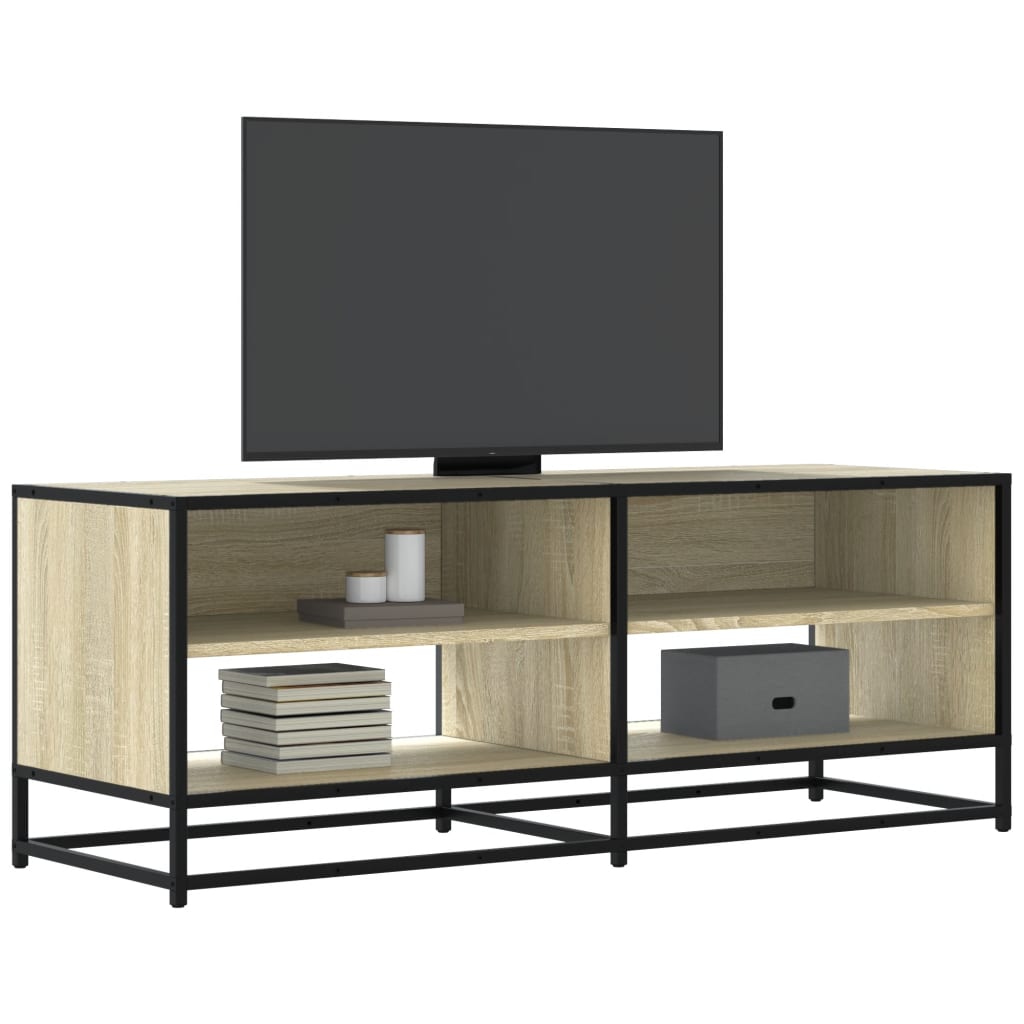 Tv-Meubel 120,5X40X46 Cm Bewerkt Hout Metaal Kleur