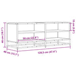 Tv-Meubel 120,5X40X46 Cm Bewerkt Hout Metaal Kleur