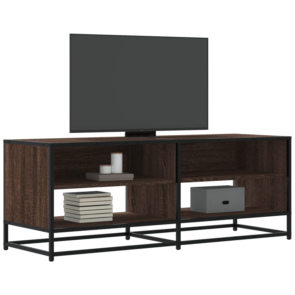 Tv-Meubel 120,5X40X46 Cm Bewerkt Hout Metaal Kleur