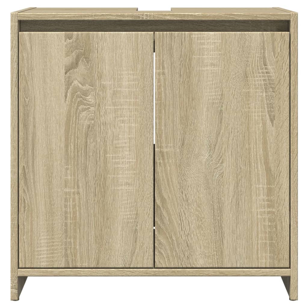 Wastafelkast 60X33X60 Cm Bewerkt Hout Sonoma Eikenkleurig