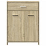 Badkamerkast 60X33X80 Cm Spaanplaat Sonoma Eikenkleurig
