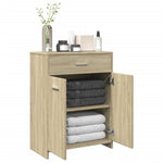 Badkamerkast 60X33X80 Cm Spaanplaat Sonoma Eikenkleurig