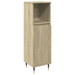 Badkamerkast 30X30X100 Cm Bewerkt Hout Sonoma Eikenkleurig Roze