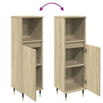 Badkamerkast 30X30X100 Cm Bewerkt Hout Sonoma Eikenkleurig Roze