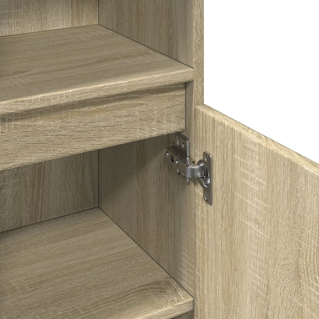 Badkamerkast 30X30X100 Cm Bewerkt Hout Sonoma Eikenkleurig Roze