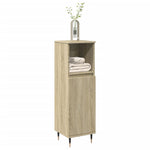 Badkamerkast 30X30X100 Cm Bewerkt Hout Sonoma Eikenkleurig Roze
