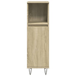 Badkamerkast 30X30X100 Cm Bewerkt Hout Sonoma Eikenkleurig