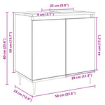 Badkamerkast 58X33X60 Cm Bewerkt Hout Sonoma Eikenkleurig