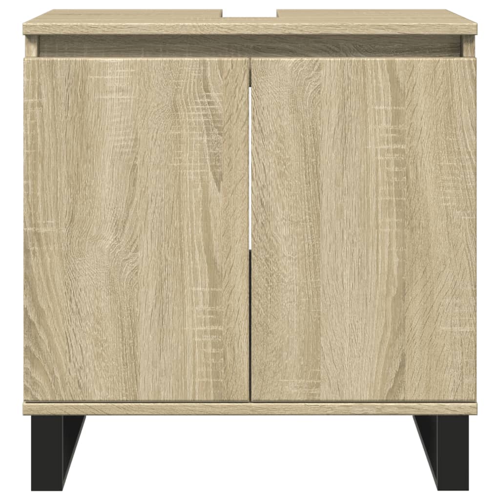 Badkamerkast 58X33X60 Cm Bewerkt Hout Sonoma Eikenkleurig