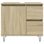 Badkamerkast 65X33X60 Cm Bewerkt Hout Sonoma Eikenkleurig