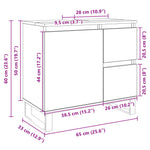 Badkamerkast 65X33X60 Cm Bewerkt Hout Sonoma Eikenkleurig