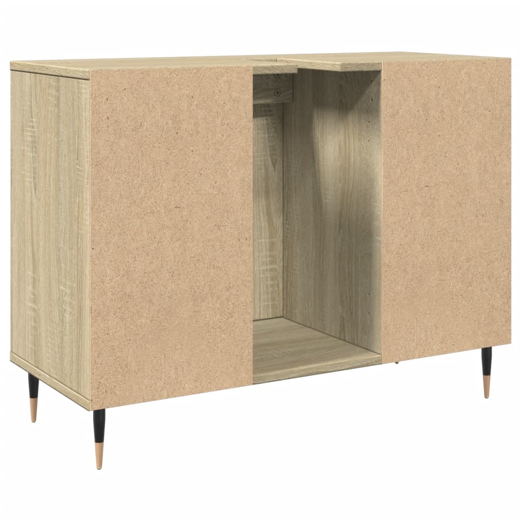 Badkamerkast 80X33X60 Cm Bewerkt Hout Sonoma Eikenkleurig