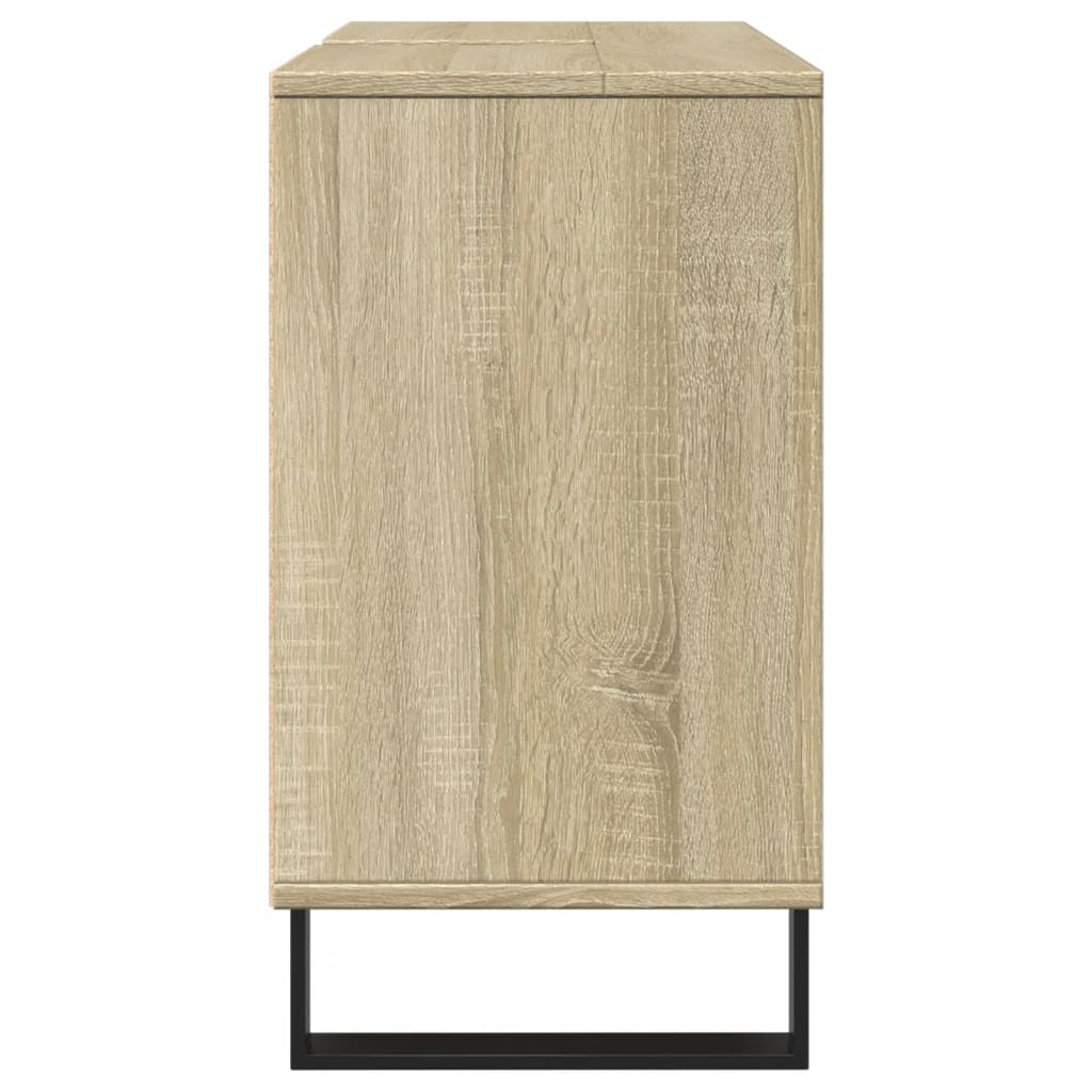 Badkamerkast 80X33X60 Cm Bewerkt Hout Sonoma Eikenkleurig