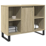 Badkamerkast 80X33X60 Cm Bewerkt Hout Sonoma Eikenkleurig