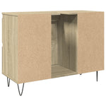 Badkamerkast 80X33X60 Cm Bewerkt Hout Sonoma Eikenkleurig