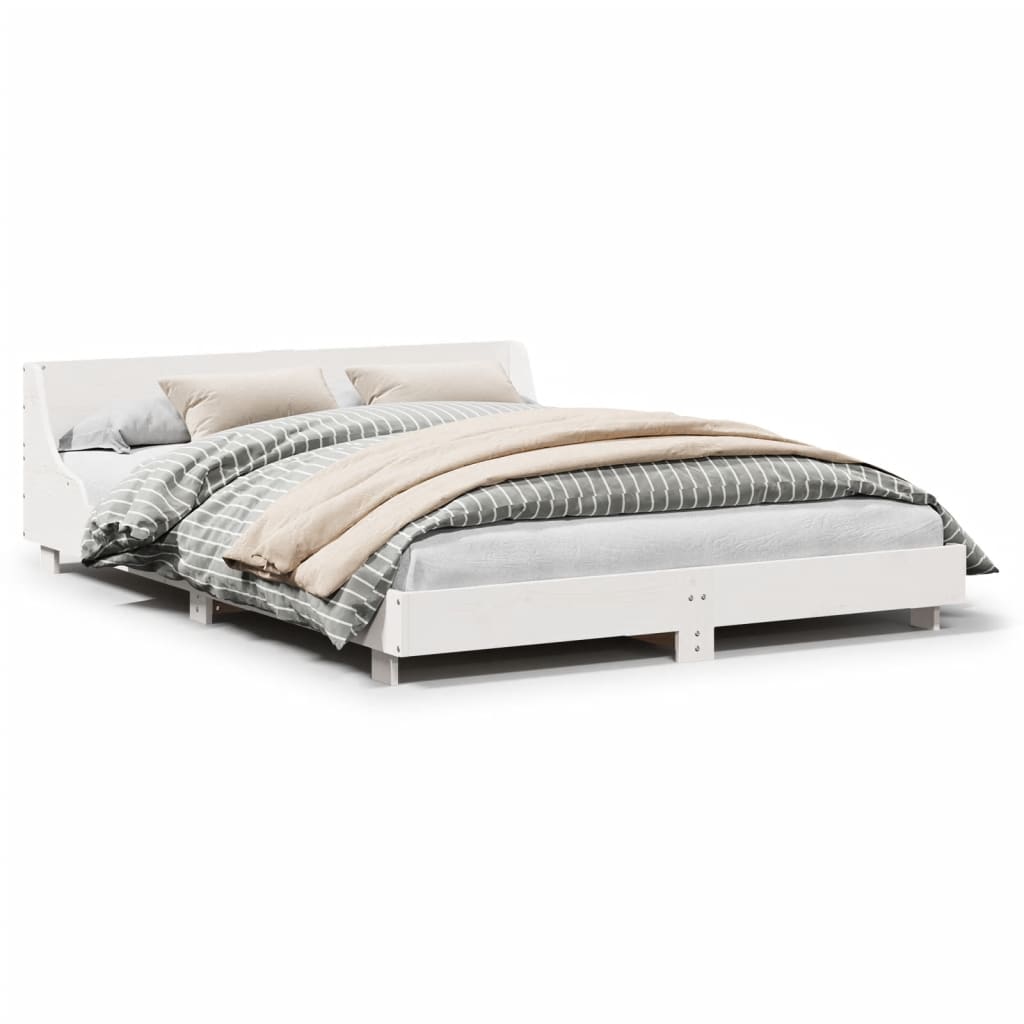 Bedframe Zonder Matras Massief Grenenhout