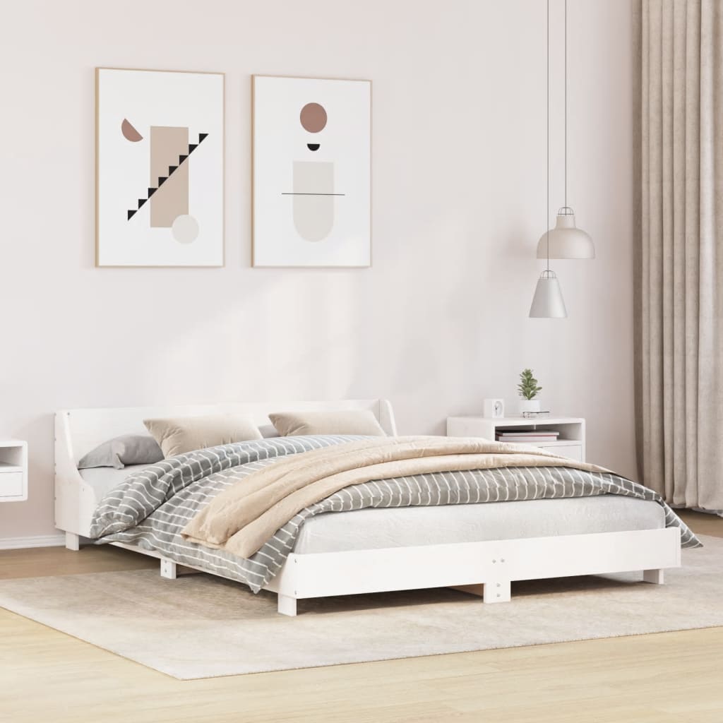 Bedframe Zonder Matras Massief Grenenhout