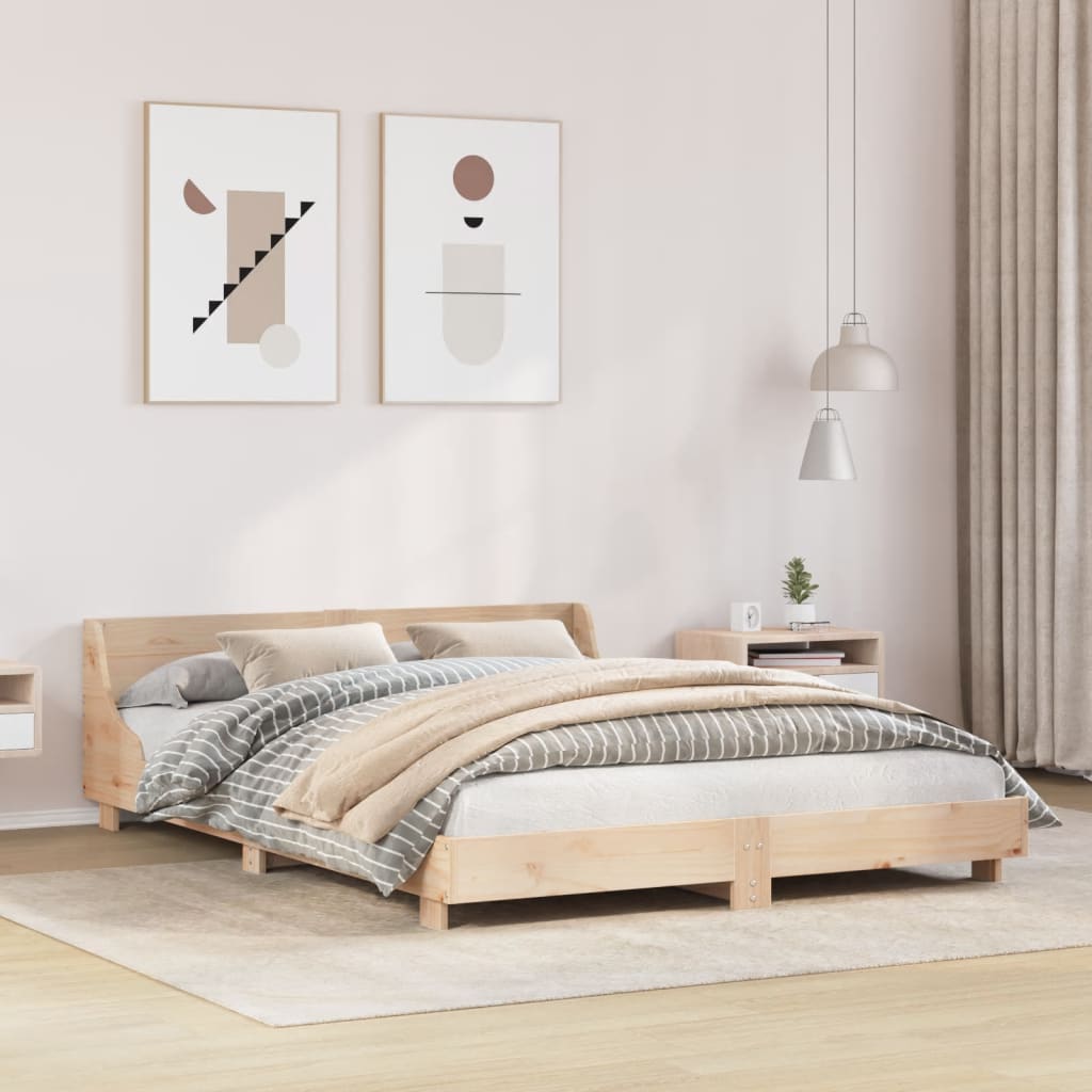 Bedframe Zonder Matras Massief Grenenhout