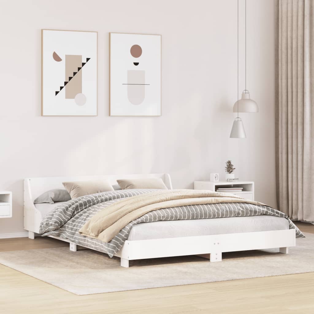 Bedframe Zonder Matras Massief Grenenhout