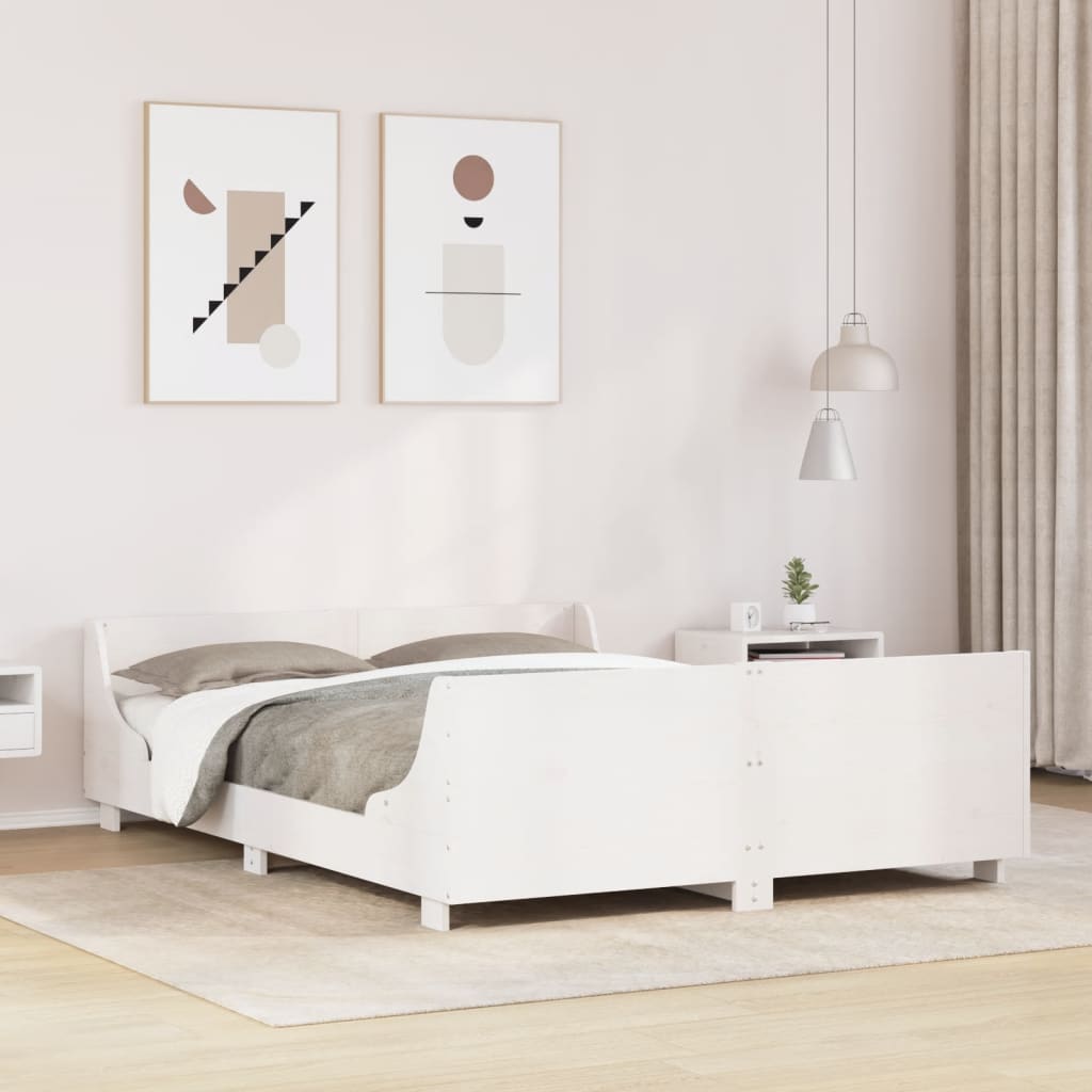 Bedframe Zonder Matras Massief Grenenhout